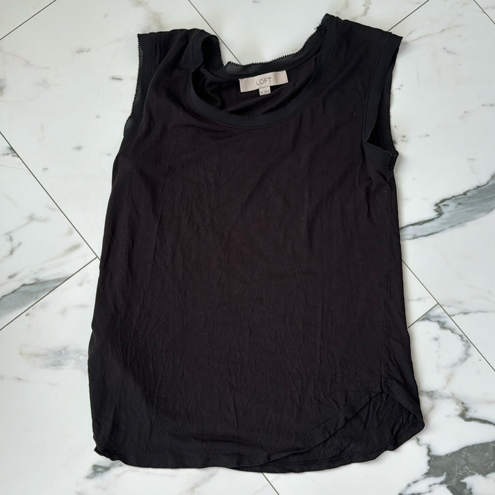 xs loft black muscle tank